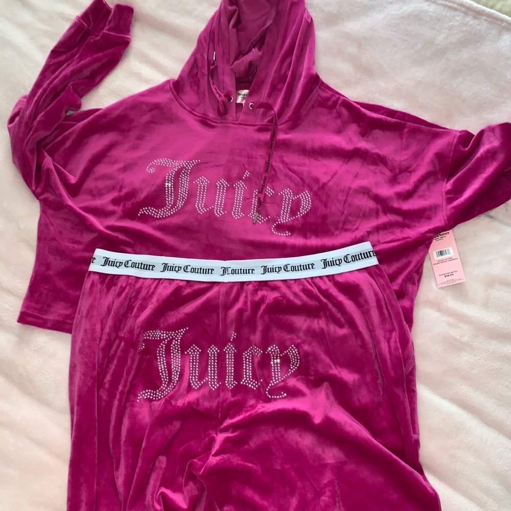 Juicy Couture pink tracksuit pajamas set Large